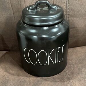 Rae Dunn Black Cookie Jar